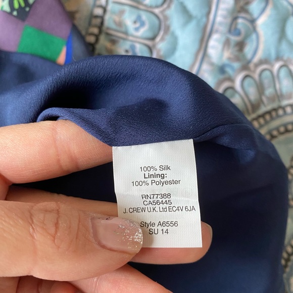 Jcrew silk patterned dress. EUC, worn once - Picture 3 of 5